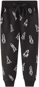 img 4 attached to 👶 Adorable Cartoon Printed Toddler Sweatpants: Boys' Clothing Trousers in Pants