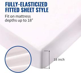 img 1 attached to 🛏️ Mecerock Grey Twin Size Waterproof Mattress Protector: 6 Colors, Washable, Fitted to 18" Deep Bed