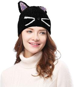 img 3 attached to Bellady Girl Beanie Winter Child_Black Outdoor Recreation for Hiking & Outdoor Recreation Clothing