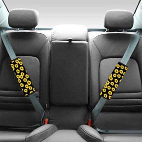 img 1 attached to SEANATIVE 2 Pcs Universal Car Seat Belt Pads Cover - Patriotic American Flag Deer Belt Strap Covers for Women Men Children Girls Boys, Safety Shoulder Straps Pads - Perfect Gifts