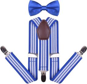 img 1 attached to 👔 YJDS Leather Suspenders Bowtie: Trendy Boys' Accessories in Suspenders
