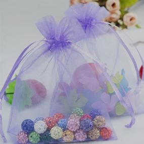 img 2 attached to 🎁 Vibrant MeetRade Organza Bags Set - 100pcs Mix Color & 4 Sizes, Perfect for Weddings, Christmas Parties, and Gift Favor Packaging