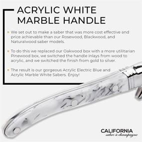 img 2 attached to 🍾 Rutherford Edition Marble White California Champagne Saber by California Champagne Saber Company
