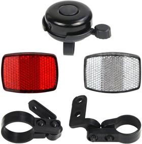 img 4 attached to 🚴 SANNIX Bicycle Reflectors Front and Rear Kit: Enhance Visibility with Bike Handlebar Bell and Essential Bicycle Accessories