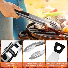 img 1 attached to 🔥 Ultimate Griddle Accessories Kit: 18PCS Flat Top Grill Tools Set for Outdoor BBQ, Teppanyaki and Camping - Includes Cleaning Tool, Spatula, Basting Cover, Tongs, Scraper, Carrying Bag