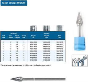 img 1 attached to 🔧 DLtools SM-5 Carbide Burr File: 1/2 Inch Cylinder Ball Shape, 1/4 Inch Shank - Ideal for Rotary Die Grinder, 1 Piece