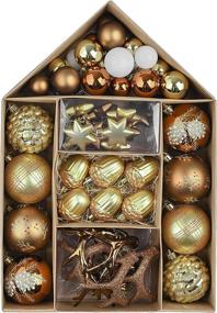 img 4 attached to 🎄 Exquisite Valery Madelyn 70ct Copper and Gold Shatterproof Christmas Ball Ornaments - Elegantly Luxurious Xmas Decorations