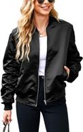 acevog womens fashion bomber windbresker women's clothing for coats, jackets & vests logo