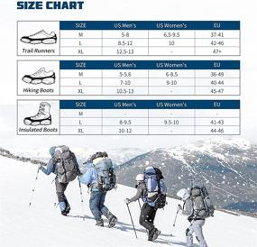 img 2 attached to Magi Casero Crampons Ice Snow Cleats: 18 Stainless Steel Spikes for Safe Traction & Protection During Hiking, Fishing, Walking & Jogging