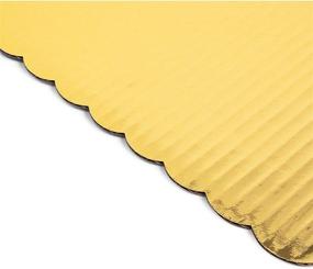 img 1 attached to 🥐 Scalloped Rectangle Gold Dessert Boards