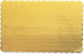 img 3 attached to 🥐 Scalloped Rectangle Gold Dessert Boards