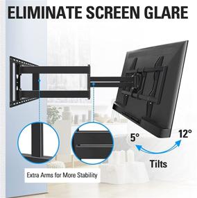 img 1 attached to 📺 Premium Long Arm TV Wall Mount for 42-90 Inch TVs, 40 Inch Extension, Swivel and Tilt, Full Motion Mount - Max VESA 800x400mm, 150 lbs. Load, Ideal for 16”,18”, 24” Studs