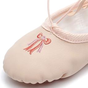 img 2 attached to 🩰 DubeeBaby Leather Ballet Shoes: Comfortable Dance Flats for Girls (Toddler/Little Kid/Big Kid)