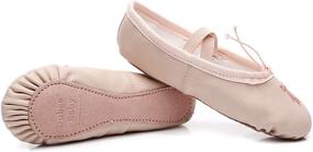 img 4 attached to 🩰 DubeeBaby Leather Ballet Shoes: Comfortable Dance Flats for Girls (Toddler/Little Kid/Big Kid)