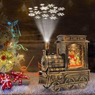 ❄️ snowflake projection music lantern christmas decor with snowman, swirling glitter, usb & battery operated - xmas decoration gift for kids, friends, family logo