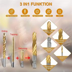 img 2 attached to 🛠️ SNUSIM Titanium Combination Tapping 10 24NC: The Ultimate Tool for Precision Tapping and Threading