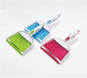 img 1 attached to 🧹 Mini Broom and Dustpan Set for Desk, Office, Kitchen, and Pet Nest - BSMstone Mini Whisk Set for Housekeeping, Everyday Cleaning Essential with Plastic Dustpan (Green)