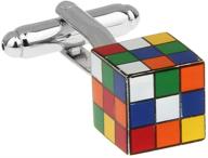 🔶 enhance your style with rubik's cube cufflinks logo