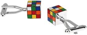 img 2 attached to 🔶 Enhance Your Style with Rubik's Cube Cufflinks