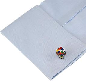 img 1 attached to 🔶 Enhance Your Style with Rubik's Cube Cufflinks