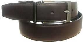 img 1 attached to 👔 Stitch Leather Reversible Black Men's Accessories and Belts by NIKE