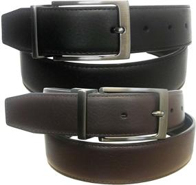 img 3 attached to 👔 Stitch Leather Reversible Black Men's Accessories and Belts by NIKE