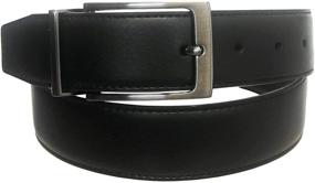 img 2 attached to 👔 Stitch Leather Reversible Black Men's Accessories and Belts by NIKE