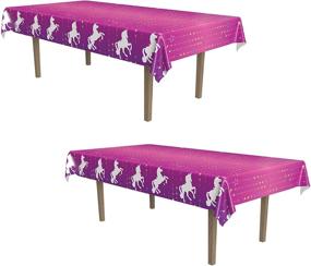 img 3 attached to Beistle 53454 Unicorn Tablecover Purple