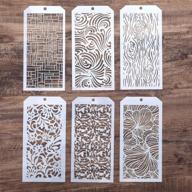 🌳 dazzle your crafts with a set of 6 diy decorative stencil templates: tree grain for scrapbooking, wall art & furniture painting logo