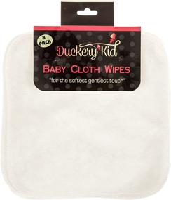 img 4 attached to 🐤 Soft and Sustainable 8 Pack Bamboo Baby Washcloths – Eco-Friendly Cloth Wipes Set By Duckery Kid
