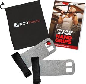 img 4 attached to 🏋️ WODFitters Textured Leather Hand Grips for Cross Training, Kettlebells, Powerlifting, Chin Ups, Pull Ups, WODs & Gymnastics – Grips Storage Pouch Included