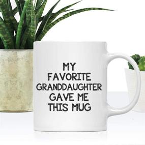 img 2 attached to 👵 My Favorite Granddaughter Funny Grandparent Coffee Mug - Unique Birthday, Grandparents Day, New Year, Christmas Gifts for Grandma, Grandpa from Granddaughter - Novelty Tea Cup 11oz