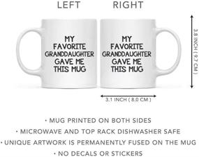 img 3 attached to 👵 My Favorite Granddaughter Funny Grandparent Coffee Mug - Unique Birthday, Grandparents Day, New Year, Christmas Gifts for Grandma, Grandpa from Granddaughter - Novelty Tea Cup 11oz