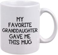 👵 my favorite granddaughter funny grandparent coffee mug - unique birthday, grandparents day, new year, christmas gifts for grandma, grandpa from granddaughter - novelty tea cup 11oz logo