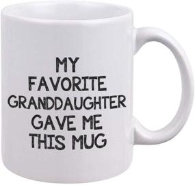 img 4 attached to 👵 My Favorite Granddaughter Funny Grandparent Coffee Mug - Unique Birthday, Grandparents Day, New Year, Christmas Gifts for Grandma, Grandpa from Granddaughter - Novelty Tea Cup 11oz