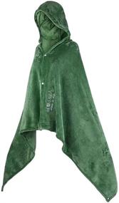 img 1 attached to 🧥 Wearable Blanket Attack on Titan Cape: Versatile Cosplay Cloak Throw with Hooded Robe - Plush, Soft, Warm Anime Shawl Fleece