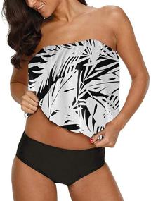 img 4 attached to 👙 Chenghe Blouson Tankini: A Stylish & Modest Swimwear Choice for Women