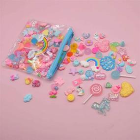 img 2 attached to 🍬 120pcs YUWEJOY Resin Flatback Charms - Mixed Candy Cake Sweets Cabochons for DIY Crafts, Scrapbooking, Jewelry Making