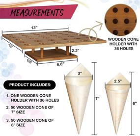 img 2 attached to 🍦 Ice Cream Cone Holder Stand: Conveniently Display and Safely Store Your Treats