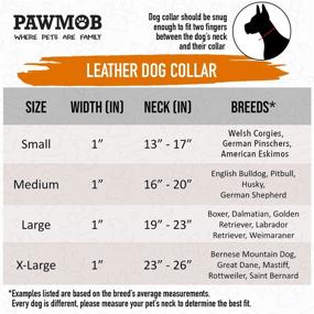 img 2 attached to PawMob Genuine Leather Dog Collar: Premium Soft 🐾 & Thick Collars for Dogs, 5+ Colors, Made in USA