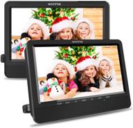 wonnie 10.5'' car dual dvd player: portable kids headrest cd players with dual mounting brackets, 5-hour rechargeable battery – perfect for family travel (1 player+1 monitor) logo