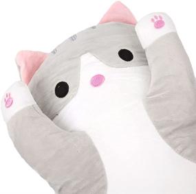 img 3 attached to 🐱 Large Long Cat Stuffed Animal Toy - Julvie Cat Plush Hugging Pillow, Kitten Stuffed Animal Plush, Hug Pillow Body Pillow (43.5 inch)