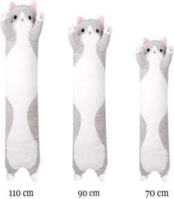 img 1 attached to 🐱 Large Long Cat Stuffed Animal Toy - Julvie Cat Plush Hugging Pillow, Kitten Stuffed Animal Plush, Hug Pillow Body Pillow (43.5 inch)