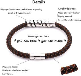 img 2 attached to 🌟 N.egret Hidden Messages Leather Wristbands: Stylish Fashion Jewelry for Women, Bracelets for Girls, Novelty Gifts & Inspirational Quote