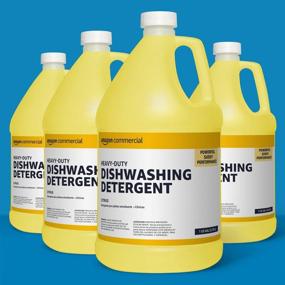 img 2 attached to 🍋 1-Gallon 4-Pack Citrus AmazonCommercial Heavy-Duty Dishwashing Detergent
