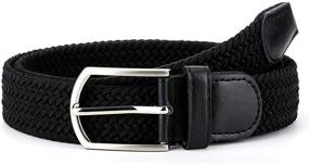 img 2 attached to Braided Canvas Elastic Stretch Multicolored Men's Accessories in Belts