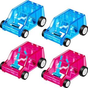 img 4 attached to Versatile 4-Piece Mini Car Table Dust Cleaning Trolley: Keyboard & Desktop Cleaner, Confetti & 🧹 Pencil Eraser Sweeper Toy – Ideal for Home, Office, and Car Cleaning - Blue and Red