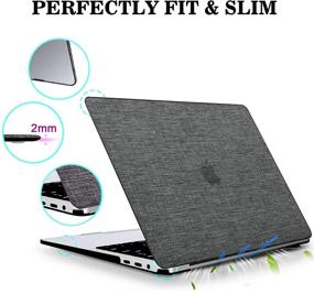img 3 attached to Fabric MacBook Pro Case + Adjustable Laptop Stand for Desk | AKIT MacBook Pro 13 Inch Case 2020-2016 M1 A2338 A2251 A2289 A2159 A1989 A1708 A1706 | Hard Shell Laptop Case with Keyboard Cover