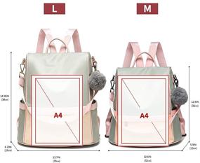 img 3 attached to Backpack Anti Theft Fashion Lightweight Shoulder Women's Handbags & Wallets