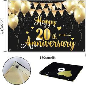 img 4 attached to HAMIGAR 6X4Ft Anniversary Banner Backdrop